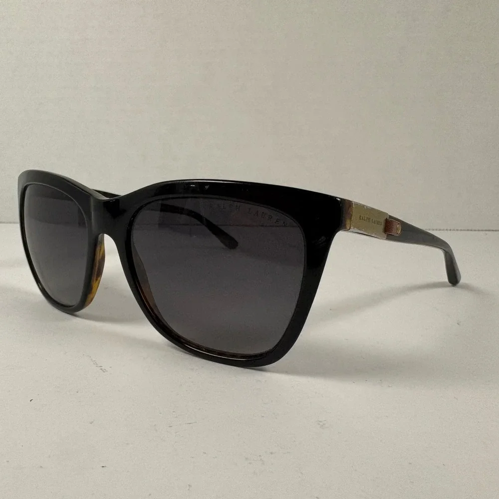 Ralph Lauren Sunglasses Women RL 8151Q Black Tortoise Polarized Square Designer